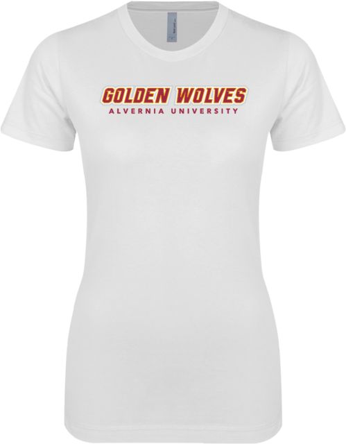 Alvernia Next Level SoftStyle Fitted Tee Golden Wolves Wordmark - ONLINE ONLY