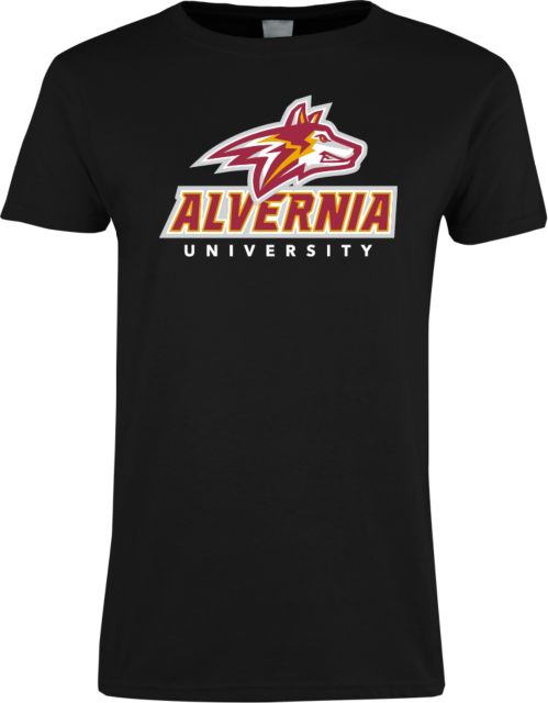 Alvernia Womens Tshirt Wolf Head Over Alvernia University - ONLINE ONLY
