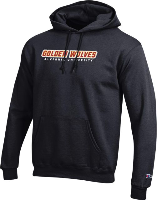 Alvernia Champion Fleece Hoodie Golden Wolves Wordmark - ONLINE ONLY