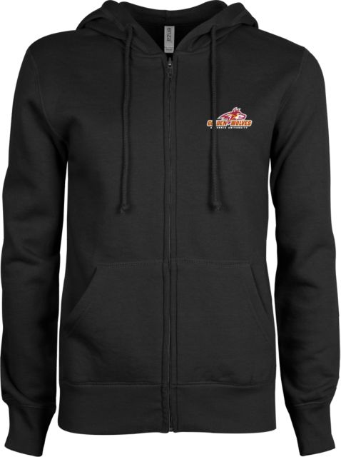 Alvernia ENZA Ladies Fleece Full Zip Hoodie Primary Mark with University - ONLINE ONLY
