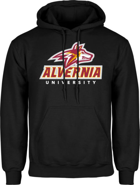 Alvernia Fleece Hoodie Wolf Head Over Alvernia University - ONLINE ONLY