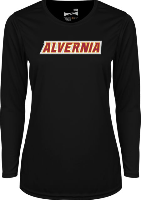 Alvernia Womens Performance Long Sleeve Shirt Alvernia Wordmark - ONLINE ONLY