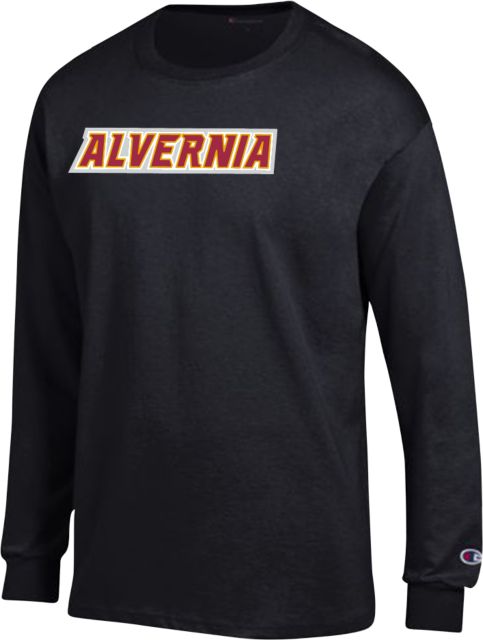 Alvernia Champion Long Sleeve T Shirt Alvernia Wordmark - ONLINE ONLY