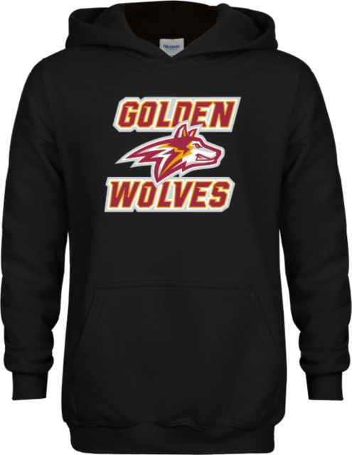 Alvernia Youth Fleece Hoodie Golden Wolves with Wolf Head - ONLINE ONLY