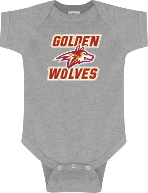 Alvernia Infant Bodysuit Golden Wolves with Wolf Head - ONLINE ONLY