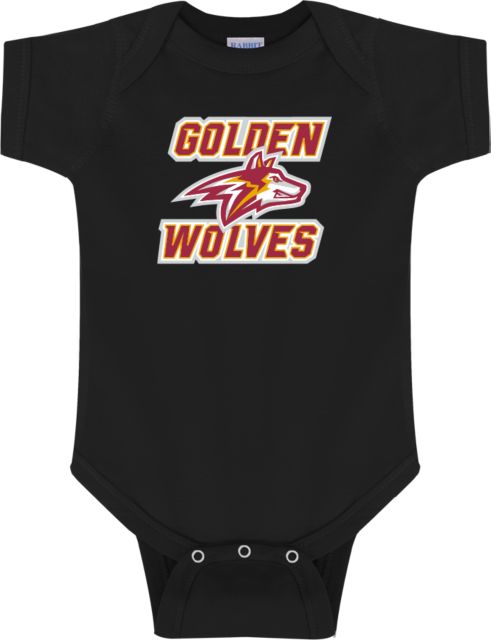 Alvernia Infant Bodysuit Golden Wolves with Wolf Head - ONLINE ONLY
