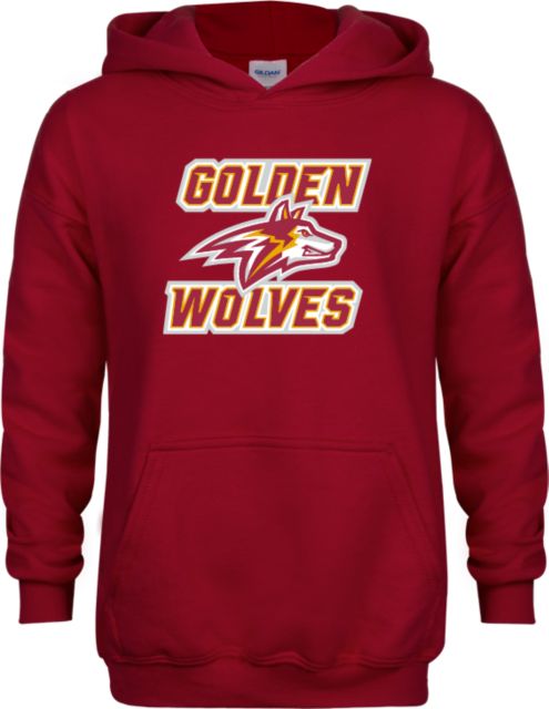 Alvernia Youth Fleece Hoodie Golden Wolves with Wolf Head - ONLINE ONLY