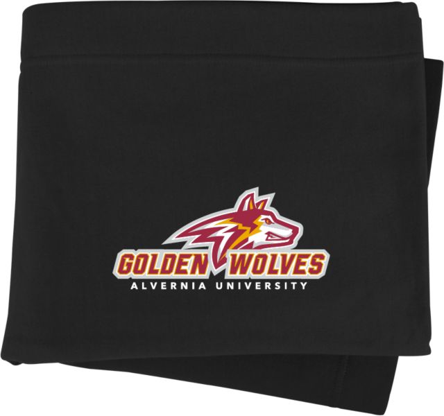 Alvernia Sweatshirt Blanket Primary Mark with University - ONLINE ONLY