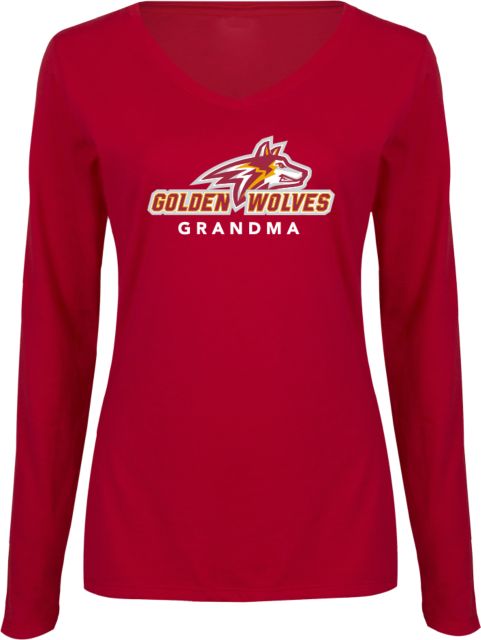 Alvernia Womens Long Sleeve V Neck Tee AU Grandma - ONLINE ONLY