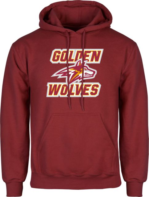 Alvernia Fleece Hoodie Golden Wolves with Wolf Head - ONLINE ONLY