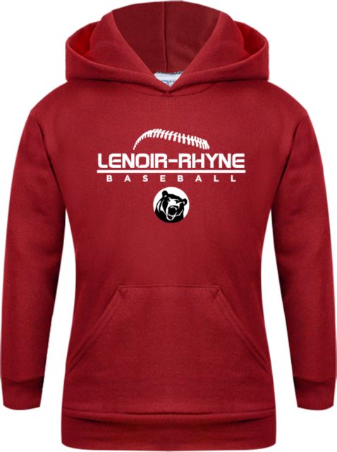 Lenoir Rhyne Youth Fleece Hoodie Baseball Thread - ONLINE ONLY
