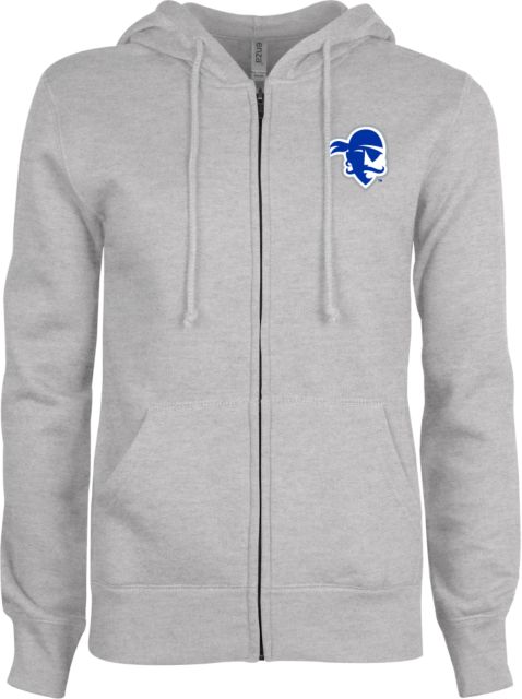 Seton Hall ENZA Ladies Fleece Full Zip Hoodie Primary Athletics Logo - ONLINE ONLY