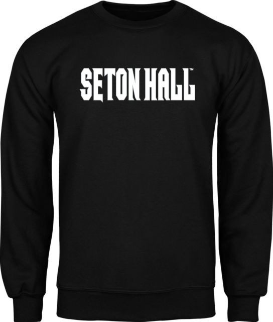 Seton Hall Fleece Crew Seton Hall Wordmark - ONLINE ONLY