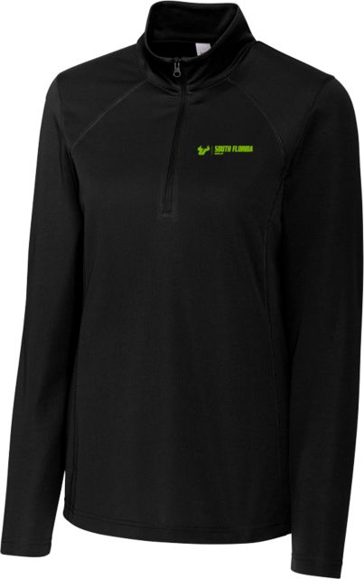 South Florida C&B Womens Clique Ice Pique Half Zip USF Golf Horizontal - ONLINE ONLY