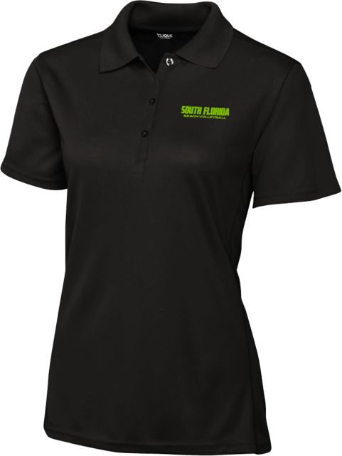 South Florida C&B Womens Clique Ice Pique Polo USF Beach Volleyball Wordmark - ONLINE ONLY