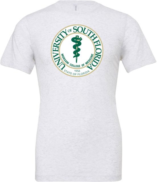 South Florida Bella + Canvas Ash Jersey Cotton T Shirt Morsani College of Medicine - ONLINE ONLY