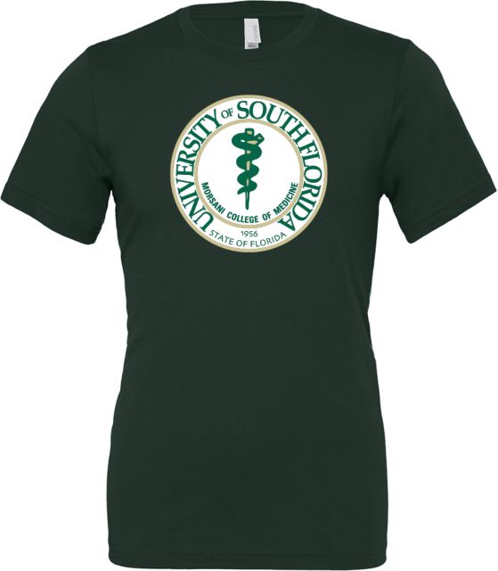 South Florida Bella + Canvas Forest Green Jersey Cotton T Shirt Morsani College of Medicine - ONLINE ONLY