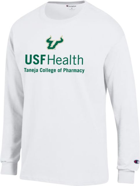 South Florida Champion Long Sleeve T Shirt Taneja College of Pharmacy Vertical - ONLINE ONLY