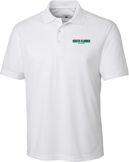 South Florida C&B Clique Ice Pique Polo USF Sailing Wordmark - ONLINE ONLY