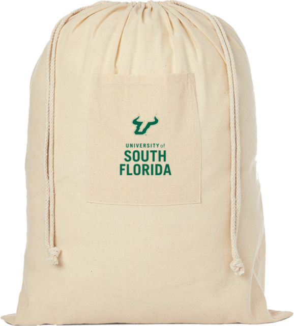 South Florida Natural Cotton Laundry Bag Primary Mark Stacked - ONLINE ONLY