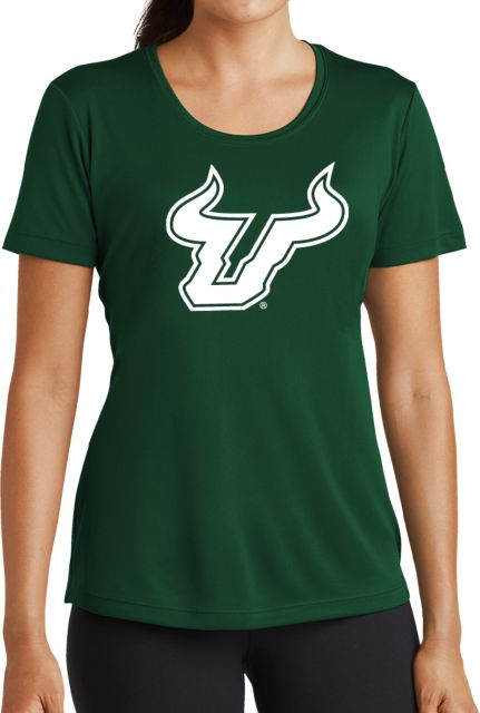 South Florida Womens Performance Short Sleeve Tee Bull Head - ONLINE ONLY