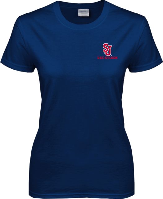 St. Johns Ladies T Shirt SJ Redstorm Stacked - ONLINE ONLY