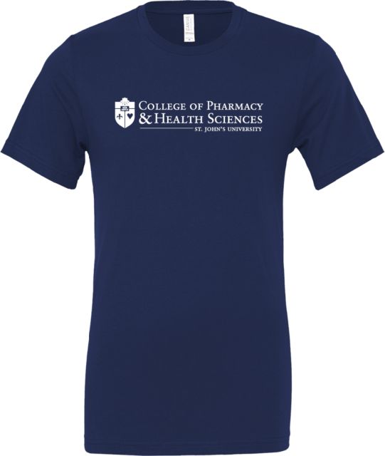 St. Johns Bella + Canvas Jersey Cotton T Shirt St Johns University College of Pharmacy - ONLINE ONLY