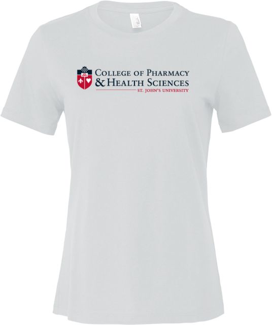 St. Johns Bella + Canvas Womens Relaxed Cotton T Shirt St Johns University College of Pharmacy - ONLINE ONLY