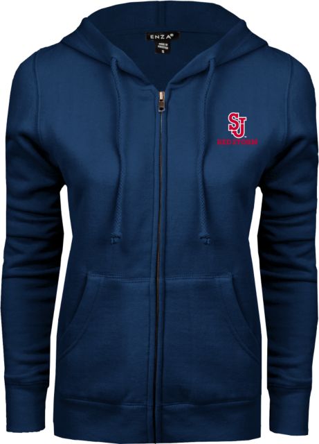 St. Johns ENZA Ladies Fleece Full Zip Hoodie SJ Redstorm Stacked - ONLINE ONLY