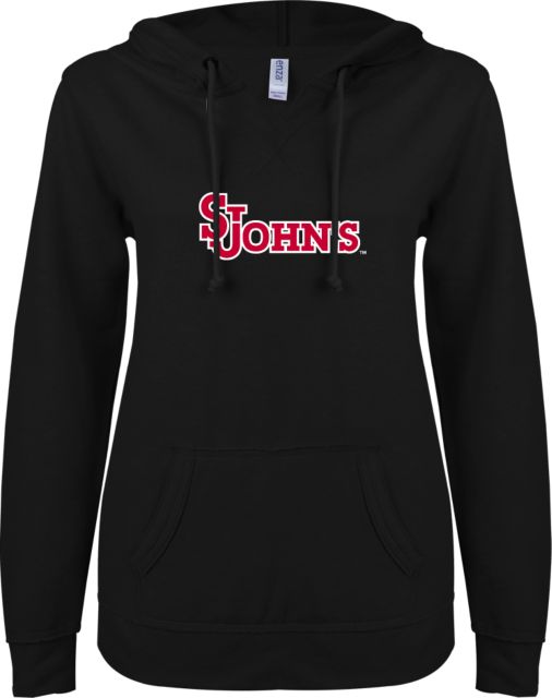 St. Johns ENZA Ladies V Notch Raw Edge Fleece Hoodie St Johns - ONLINE ONLY