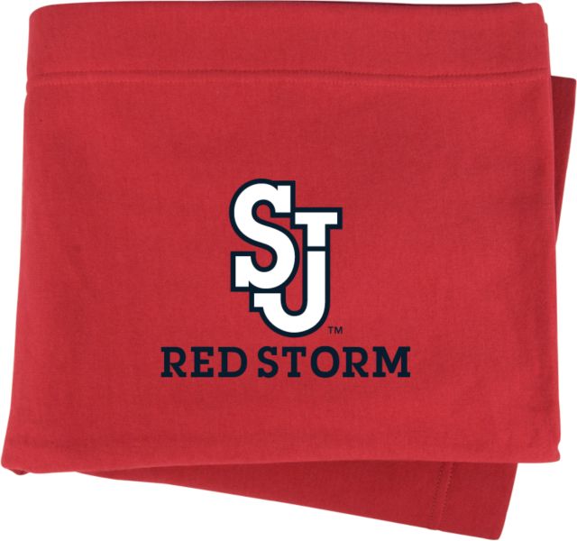 St. Johns Sweatshirt Blanket SJ Redstorm Stacked - ONLINE ONLY