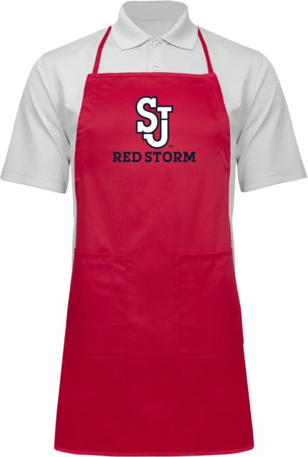 St. Johns Full Length Apron SJ Redstorm Stacked - ONLINE ONLY