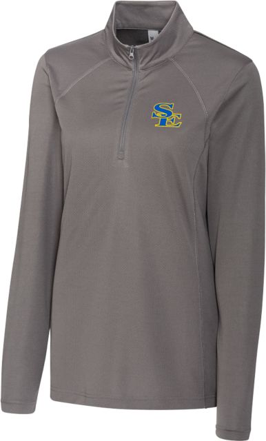 Southeastern Oklahoma State Clique Womens Ice Pique Titan Half Zip SE Symbol - ONLINE ONLY