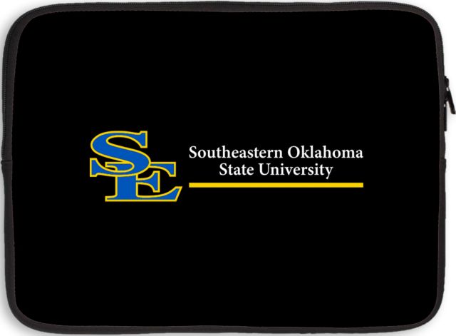 Southeastern Oklahoma State 15 inch Neoprene Laptop Sleeve Southeastern Oklahoma State University Flat - ONLINE ONLY