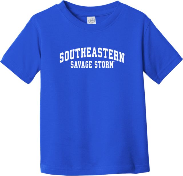 Southeastern Oklahoma State Toddler T Shirt Southeastern Arched over Savage Storm - ONLINE ONLY