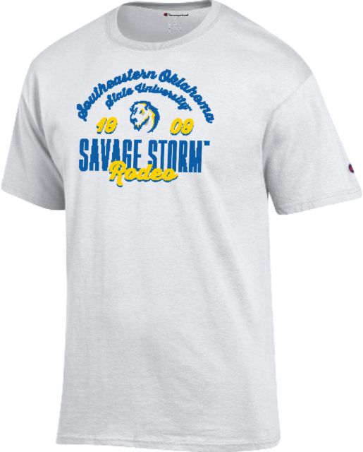 Southeastern Oklahoma State Champion T Shirt Savage Storm Rodeo - ONLINE ONLY
