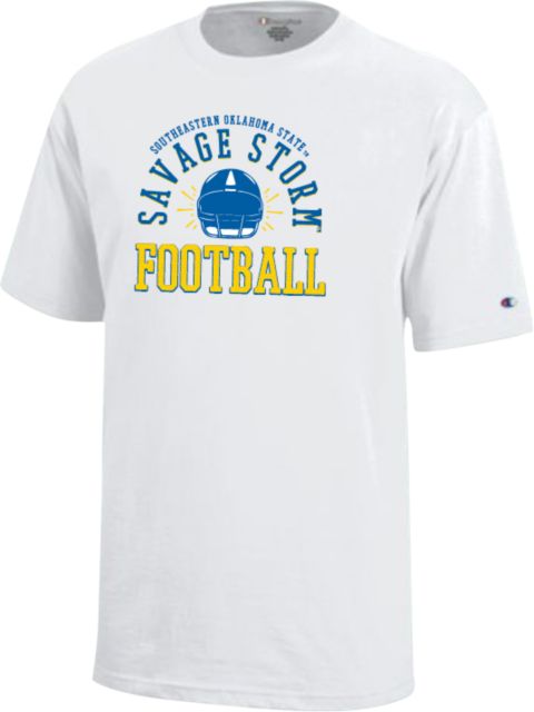 Southeastern Oklahoma State Youth Champion Short Sleeve Tee Savage Storm Football Design - ONLINE ONLY