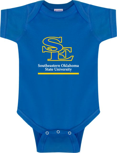 Southeastern Oklahoma State Infant Bodysuit Southeastern Oklahoma State University Stacked - ONLINE ONLY