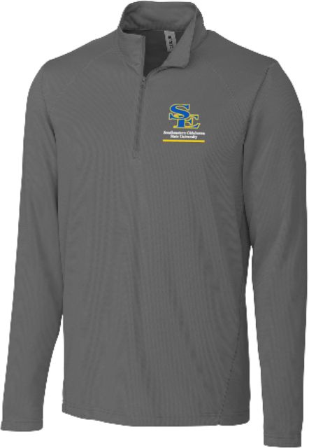 Southeastern Oklahoma State Clique Ice Pique Titan Half Zip Southeastern Oklahoma State University Stacked - ONLINE ONLY
