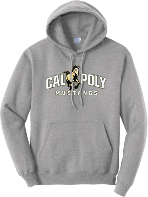 Cal Poly Tall Athletic Heather Fleece Hoodie Athletic Primary Wordmark - PLUS - ONLINE ONLY