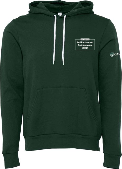 Cal Poly Bella + Canvas Fleece Hood CAED - ONLINE ONLY: Cal Poly