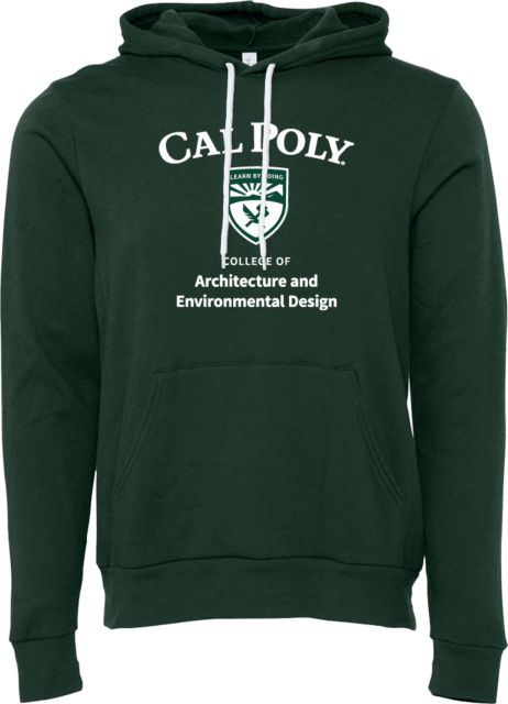 Cal Poly Bella + Canvas Fleece Hood CAED - ONLINE ONLY