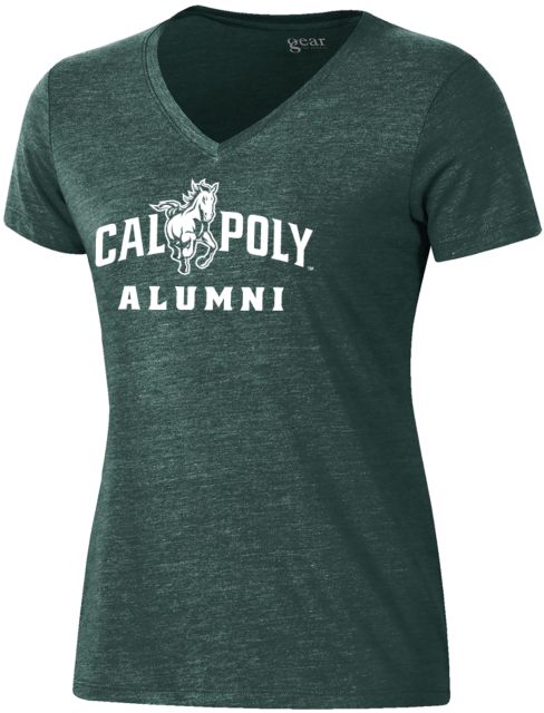 Cal Poly Gear Womens Triblend VNeck Field Tee Alumni - ONLINE ONLY