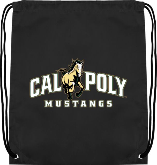 Cal Poly Drawstring Backpack Athletic Primary Wordmark - ONLINE ONLY