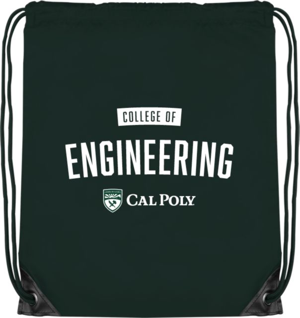 Cal Poly Drawstring Backpack Cal Poly College of Engineering Arched - ONLINE ONLY