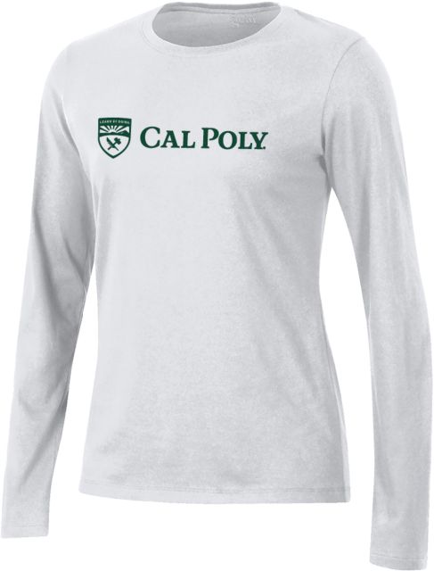 Cal Poly Gear Womens Long Sleeve Tee University Mark Horizontal - ONLINE ONLY