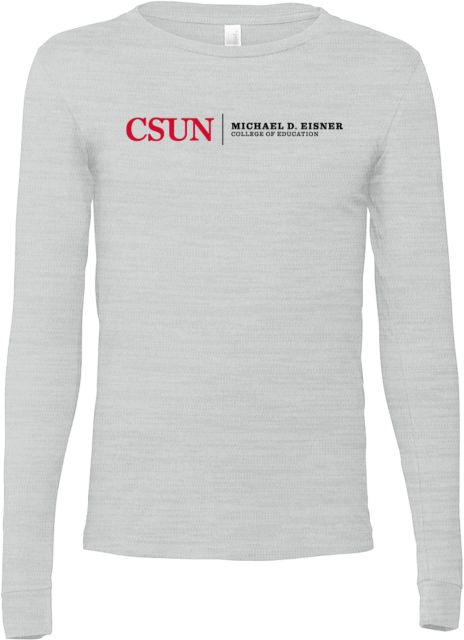 Cal State Northridge Bella + Canvas Jersey Cotton Long Sleeve T Shirt Michael D Eisner - ONLINE ONLY