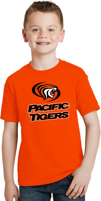 Pacific Tigers Youth T Shirt Pacific Powercat Secondary Mark - ONLINE ONLY