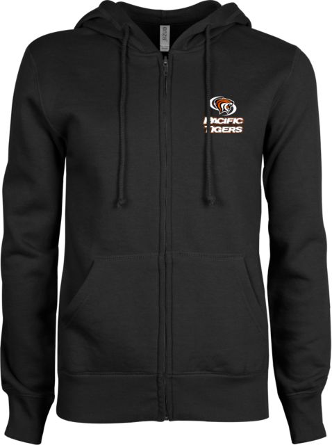 Pacific Tigers ENZA Ladies Fleece Full Zip Hoodie Pacific Powercat Secondary Mark - ONLINE ONLY