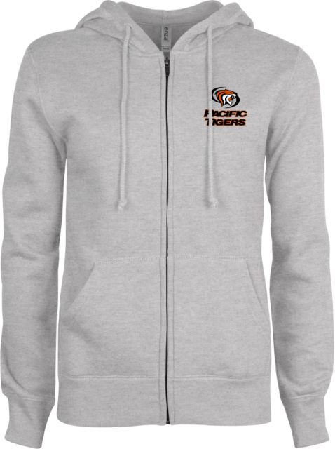 Pacific Tigers ENZA Ladies Fleece Full Zip Hoodie Pacific Powercat Secondary Mark - ONLINE ONLY